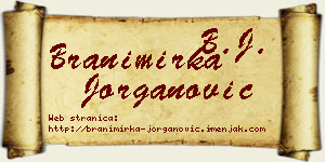 Branimirka Jorganović vizit kartica